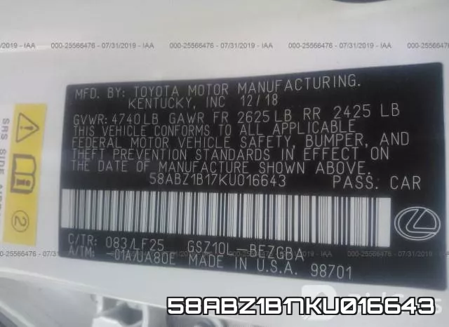 58ABZ1B17KU016643 фото 10