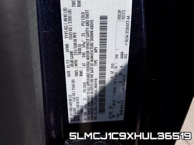 5LMCJ1C9XHUL36519 фото 2