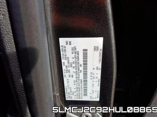 5LMCJ2C92HUL08865 фото 2