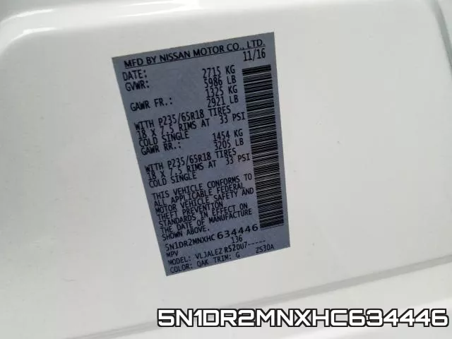 5N1DR2MNXHC634446 фото 2