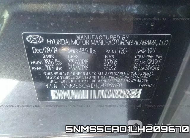 5NMS5CAD1LH209670 фото 10
