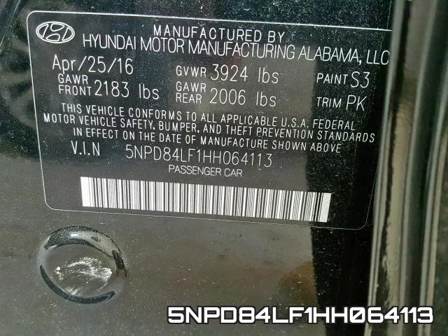 5NPD84LF1HH064113 фото 2