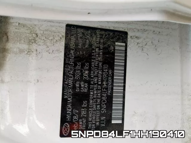 5NPD84LF1HH190410 фото 2