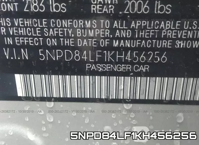 5NPD84LF1KH456256 фото 10