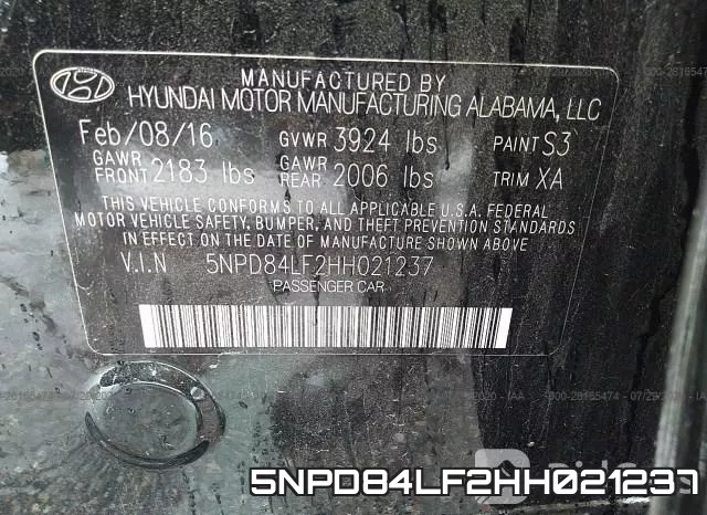 5NPD84LF2HH021237 фото 10