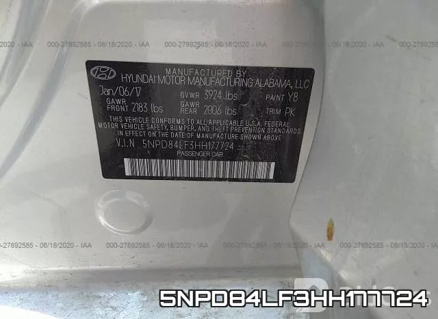 5NPD84LF3HH177724 фото 10