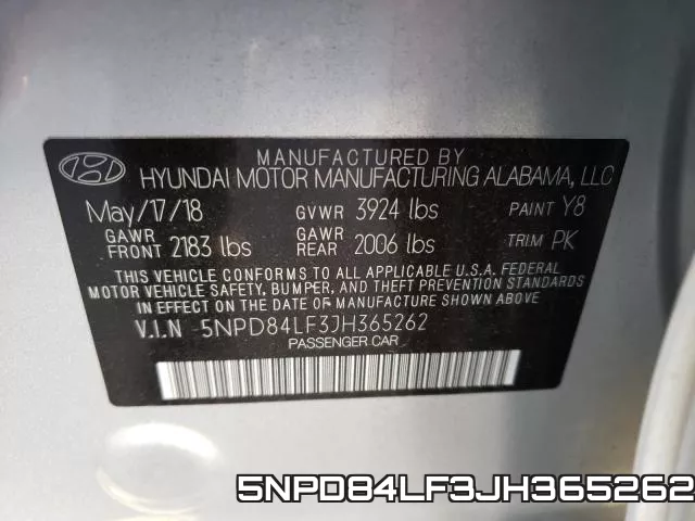 5NPD84LF3JH365262 фото 2