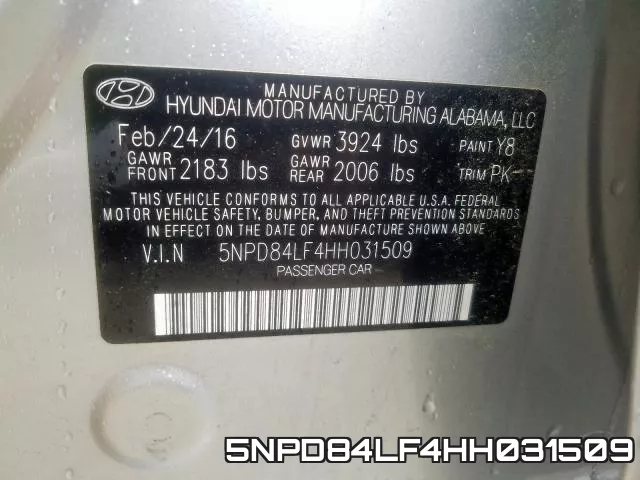5NPD84LF4HH031509 фото 2