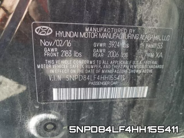 5NPD84LF4HH155411 фото 2
