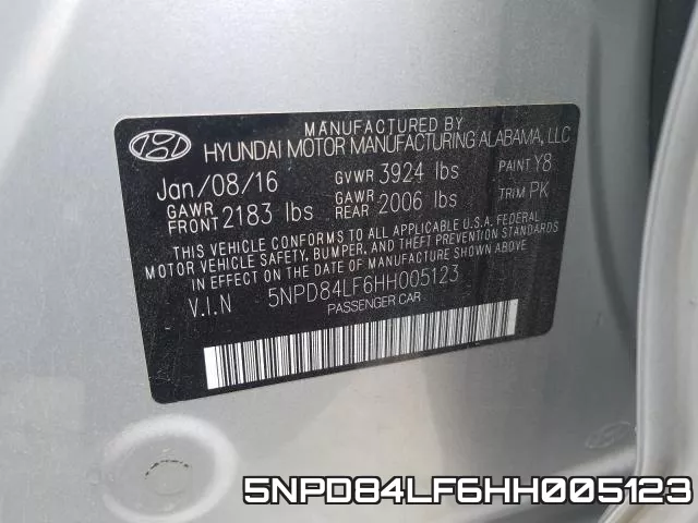 5NPD84LF6HH005123 фото 2