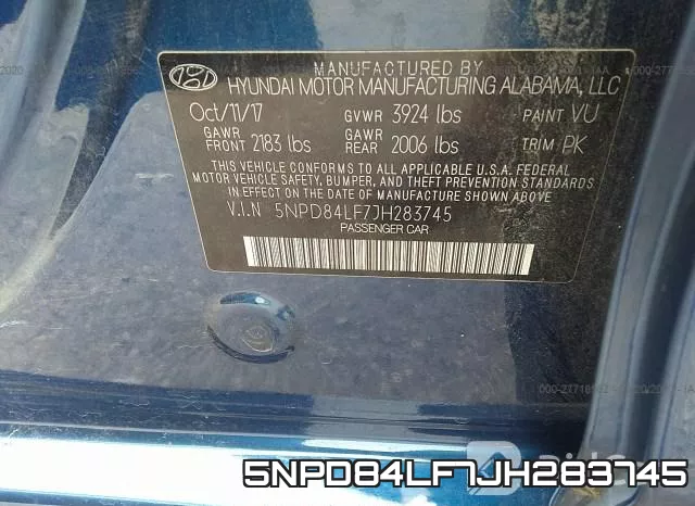 5NPD84LF7JH283745 фото 10