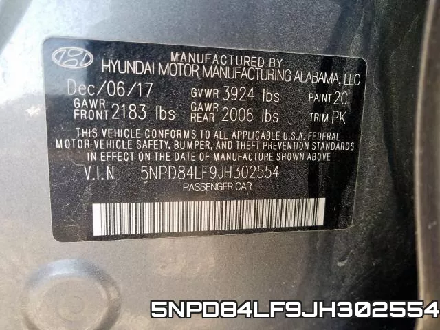 5NPD84LF9JH302554 фото 2