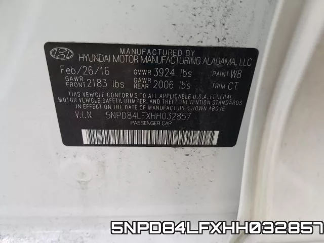 5NPD84LFXHH032857 фото 2
