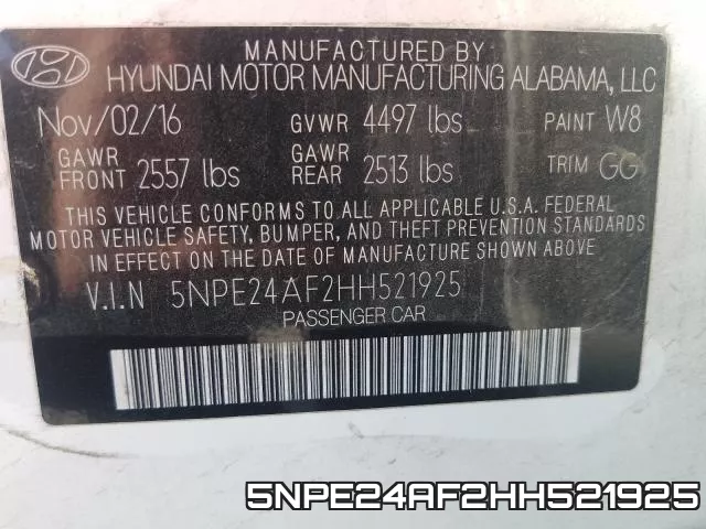 5NPE24AF2HH521925 фото 2