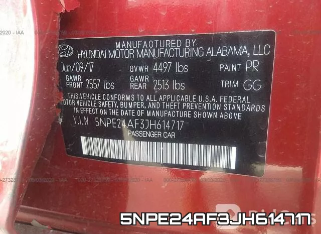 5NPE24AF3JH614717 фото 10