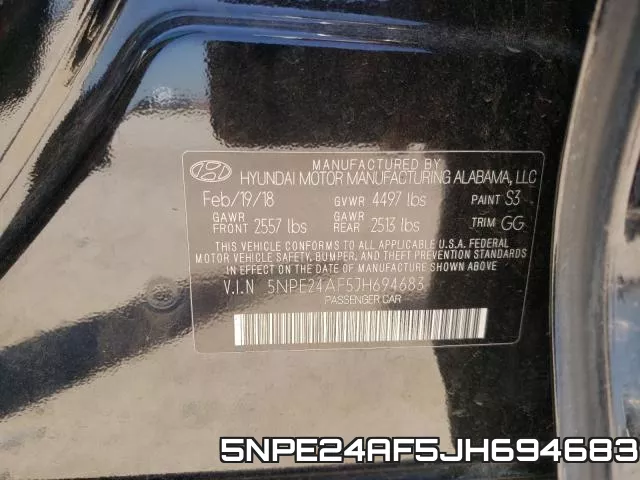 5NPE24AF5JH694683 фото 2