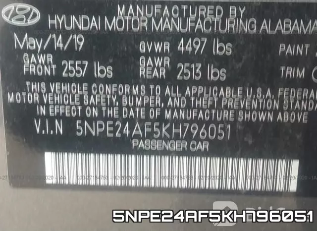 5NPE24AF5KH796051 фото 10