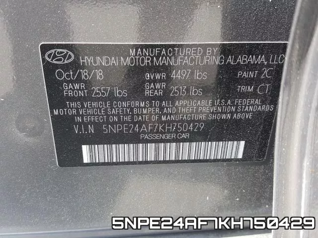 5NPE24AF7KH750429 фото 2