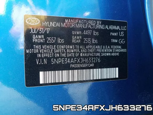 5NPE34AFXJH633276 фото 2