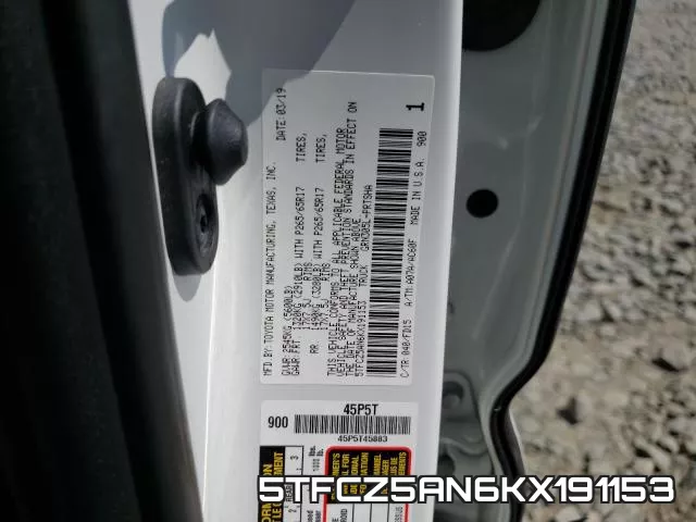5TFCZ5AN6KX191153 фото 2