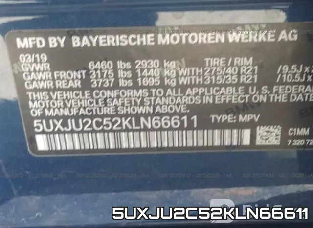 5UXJU2C52KLN66611 фото 10
