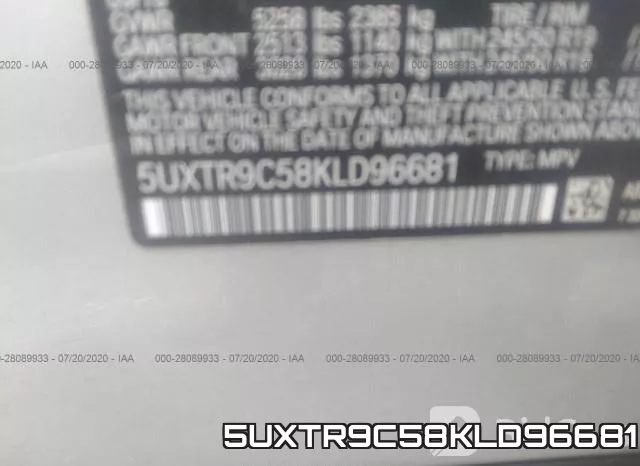 5UXTR9C58KLD96681 фото 10