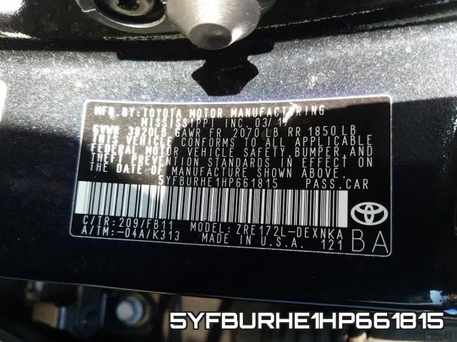5YFBURHE1HP661815 фото 2