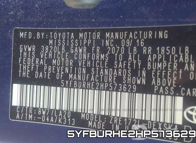 5YFBURHE2HP573629 фото 10