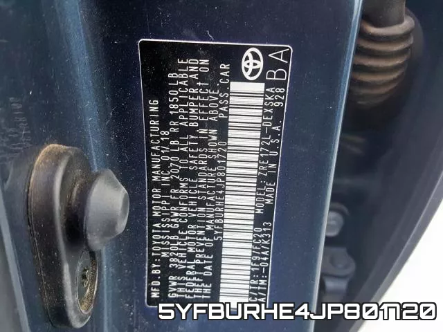 5YFBURHE4JP801720 фото 2