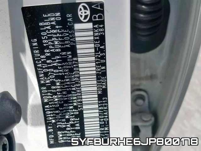 5YFBURHE6JP800178 фото 2