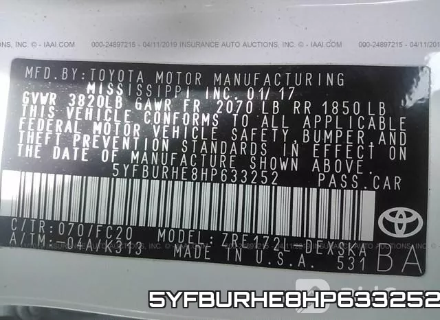 5YFBURHE8HP633252 фото 10