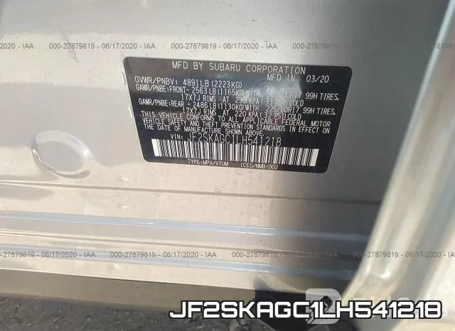 JF2SKAGC1LH541218 фото 10