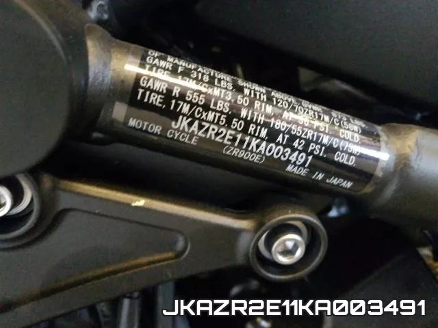 JKAZR2E11KA003491 фото 2