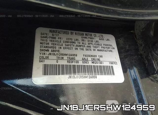 JN1BJ1CR5HW124959 фото 10