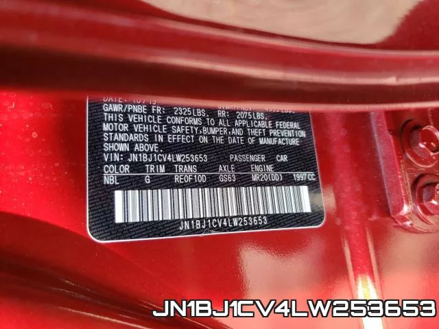 JN1BJ1CV4LW253653 фото 2