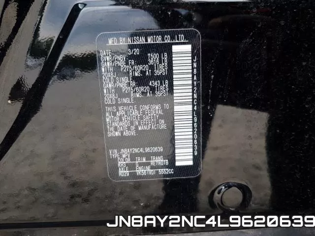 JN8AY2NC4L9620639 фото 2