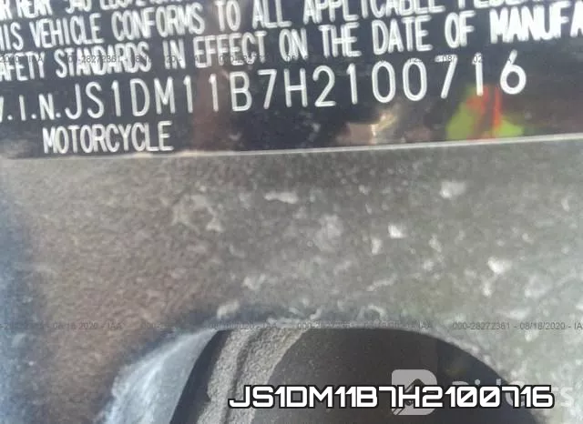 JS1DM11B7H2100716 фото 2