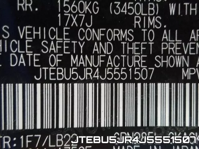 JTEBU5JR4J5551507 фото 2