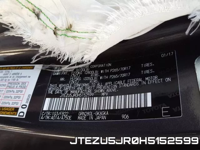 JTEZU5JR0H5152599 фото 2