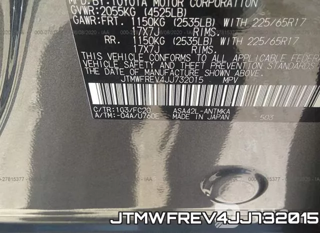 JTMWFREV4JJ732015 фото 10