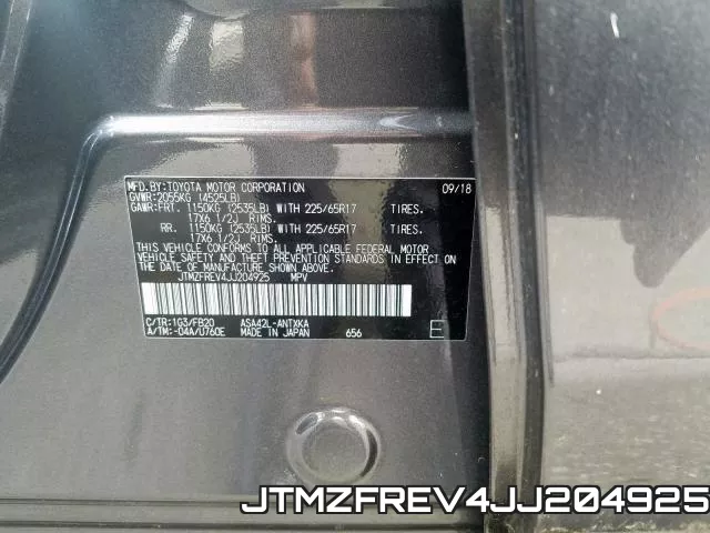 JTMZFREV4JJ204925 фото 2