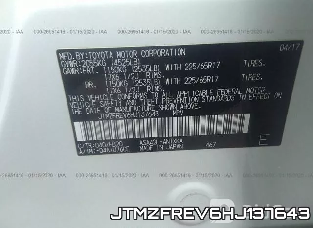 JTMZFREV6HJ137643 фото 10