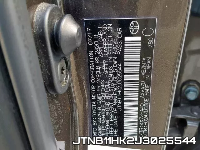 JTNB11HK2J3025544 фото 2