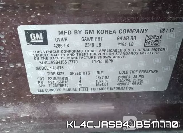 KL4CJASB4JB517770 фото 10