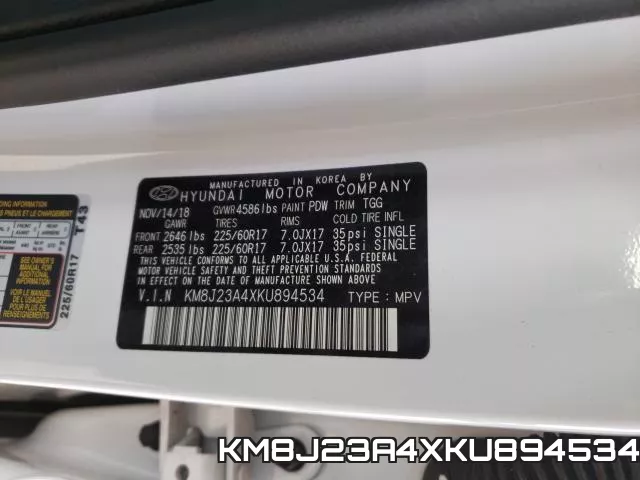 KM8J23A4XKU894534 фото 2