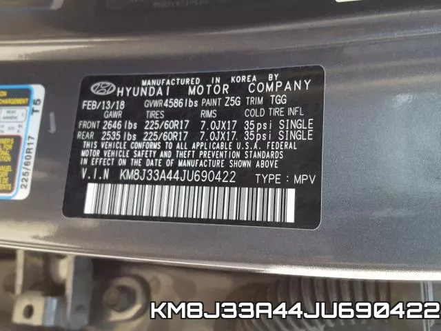 KM8J33A44JU690422 фото 2
