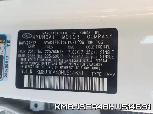 KM8J3CA48HU514631 фото 2