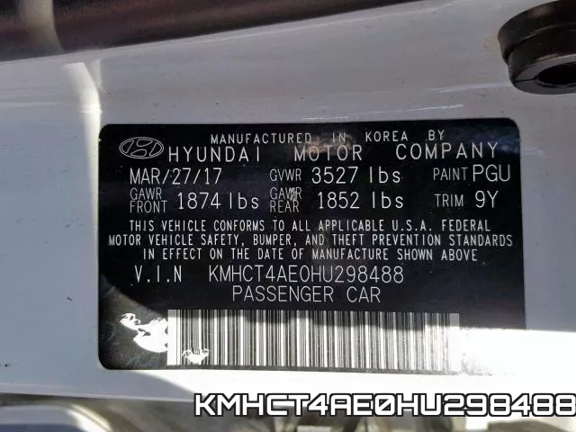 KMHCT4AE0HU298488 фото 2