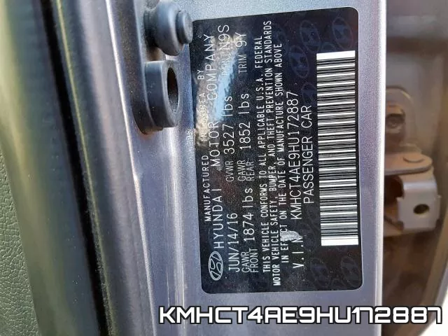 KMHCT4AE9HU172887 фото 2