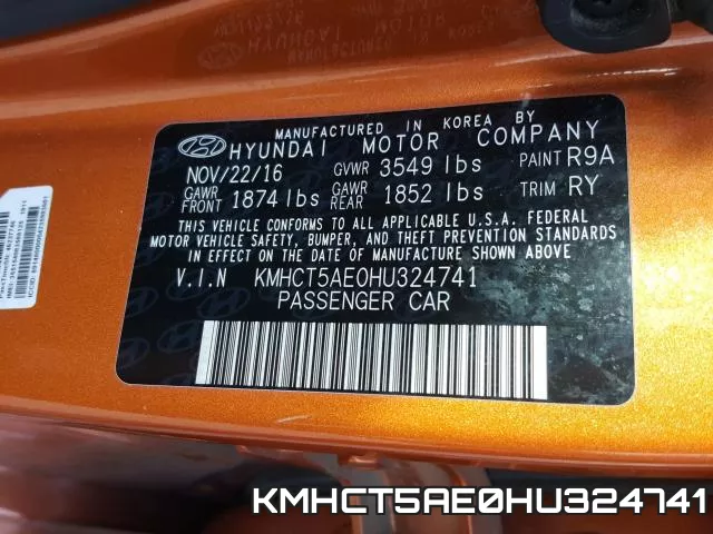 KMHCT5AE0HU324741 фото 2
